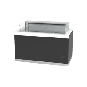 Low-proﬁle open display case